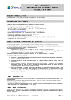 mpr deposito a risparmio junior vincolato 36 mesi