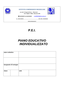 pei piano educativo individualizzato - Istituto Comprensivo Statale di