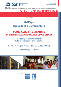 Gioved&igrave; 11 dicembre 2014
