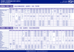 ORARIO INVERNALE 2013-2014 Call Center MQM