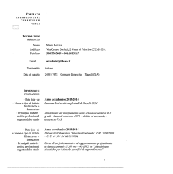 curriculum vitae - Comune di Casal di Principe