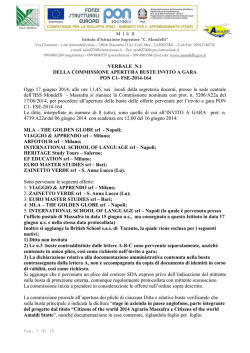 verbale commissione valutazione tecnica delle offerte