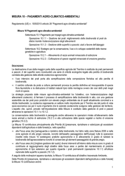 misura 10 &ndash; pagamenti agro-climatico-ambientali