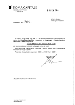 Convocazione e Ordine dei Lavori