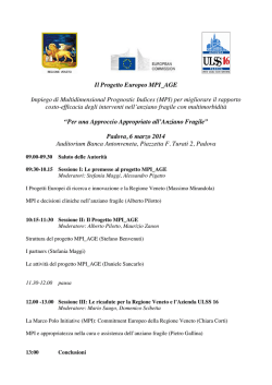 Il Progetto Europeo MPI_AGE Impiego di Multidimensional