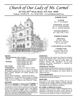 January 19, 2014 - Our Lady Of Mt Carmel Church