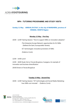 Adriafootouring - Tutoring Programme and Study Visits