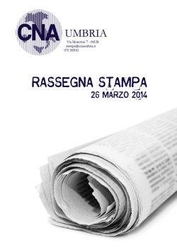 Rassegna stampa 26 marzo 2014