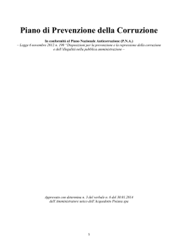 piano anticorruzione - Amministrazione Trasparente