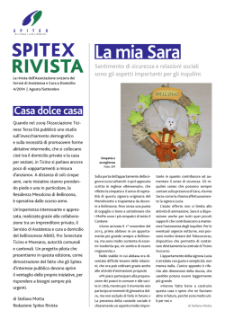 SPITEX RIVISTA La mia Sara