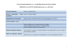 Universit&agrave; degli Studi Roma Tre &ndash; Facolt&agrave;
