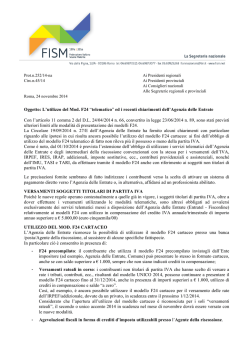 C45-14 Utilizzo mod. F24 telematico