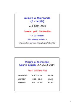 Misure a Microonde (6 crediti)