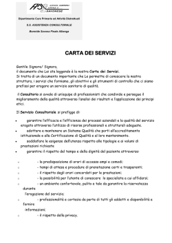 CARTA DEI SERVIZI