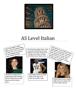 AS Level Italian