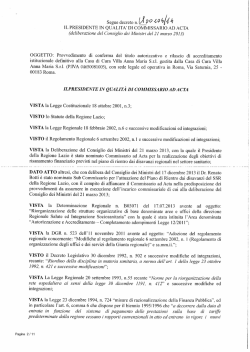 Decreto n. U00104 del 27 marzo 2014