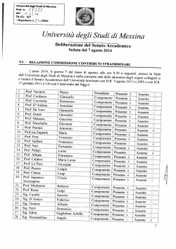 Punto XV S.A. 7.08.14 - Universit&agrave; degli Studi di Messina