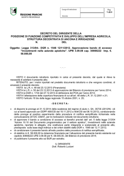 DDPF 163/CSI del 14/05/2014