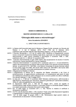 bando completo (formato PDF) - Universit&agrave; degli studi di Modena e
