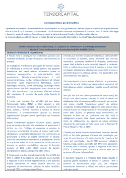 KIID - Tendercapital Secular Euro