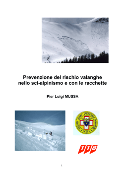 Prevenzione del rischio valanghe nello sci-alpinismo