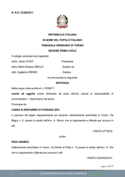 scarica la sentenza - Giurisprudenza delle imprese