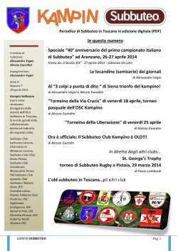 Kampin Subbuteo Anno II - Numero 7