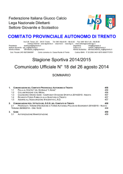 Comunicato n. 18