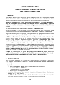 Audizione rappresentanti Stabilimento chimico farmaceutico militare