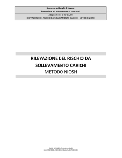 rilevazione del rischio da sollevamento carichi metodo niosh