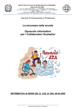 Opuscolo Informativo per Collaboratori Scolastici