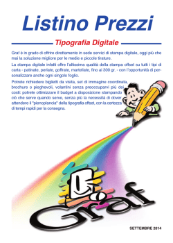 listino stampa - studio grafico e tipografia digitale a Roma