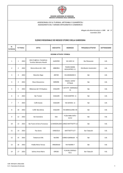 Elenco negozi storici [file] - Regione Autonoma della Sardegna