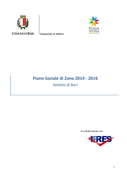 Piano Sociale di Zona 2014