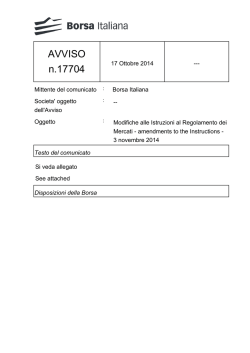 AVVISO n.17704 - Borsa Italiana