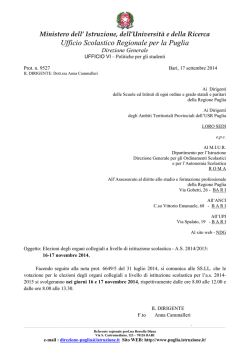 Nota USR Prot. n. 9527 del 17.9.2014 - Ufficio VIII ambito territoriale