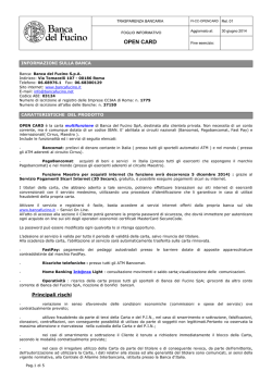 OPEN CARD - Banca del Fucino