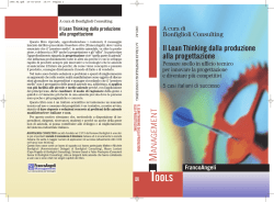 Il Lean Thinking dalla produzione alla progettazione