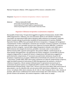 Negoziare la relazione terapeutica