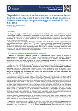 Disposizioni in materia ambientale per promuovere misure di green