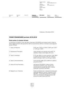 PIANO FINANZIARIO periodo 2015-2018