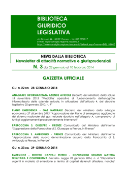News 3 2014bgl - Consiglio Regionale della Toscana