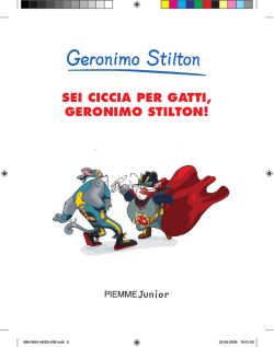 SEI CICCIA PER GATTI, GERONIMO STILTON!
