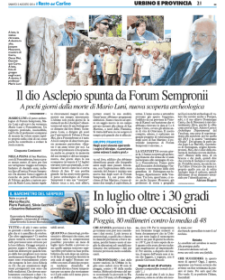 In luglio oltre i 30 gradi solo in due occasioni