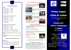 Prima Coppa Citt&agrave; di Latina