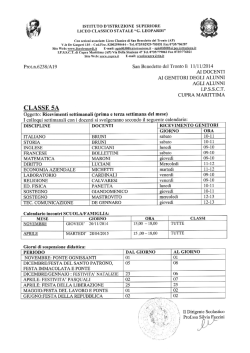 Orari E Ricevimenti - IPSSCSS Cupra Marittima
