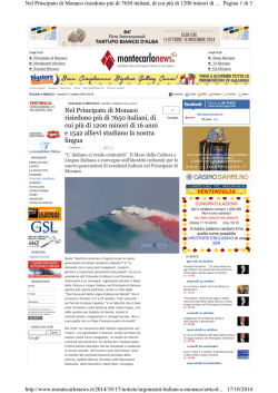 17.10.2014 MONTECARLO NEWS A Montecarlo 1542 allievi