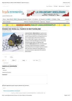 RUSSO DE ROSA AL FIANCO DI MUTUIONLINE