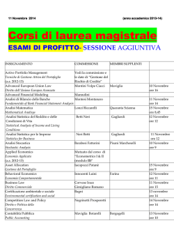 Novembre - Scuola di Economia e Management