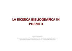 la ricerca bibliografica in pubmed - Università degli Studi di Torino